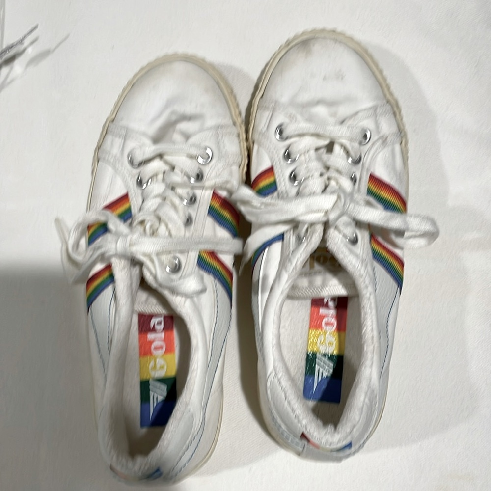 Gola sneakers, USA 6, lots of life left in these adorable rainbow shoes